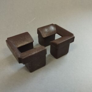 Műanyag redőnyhöz lábbevezető sötétbarna