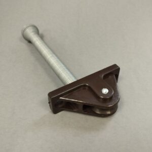 Sötétbarna rugós zsinóros bevezető műanyag görgővel